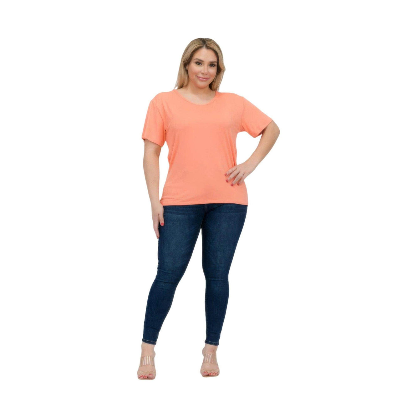 Women's Plus Size Basic Short Sleeve Shirts - VacationGrabs