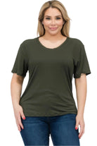 Women's Plus Size Basic Short Sleeve Shirts - VacationGrabs
