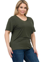 Women's Plus Size Basic Short Sleeve Shirts - VacationGrabs