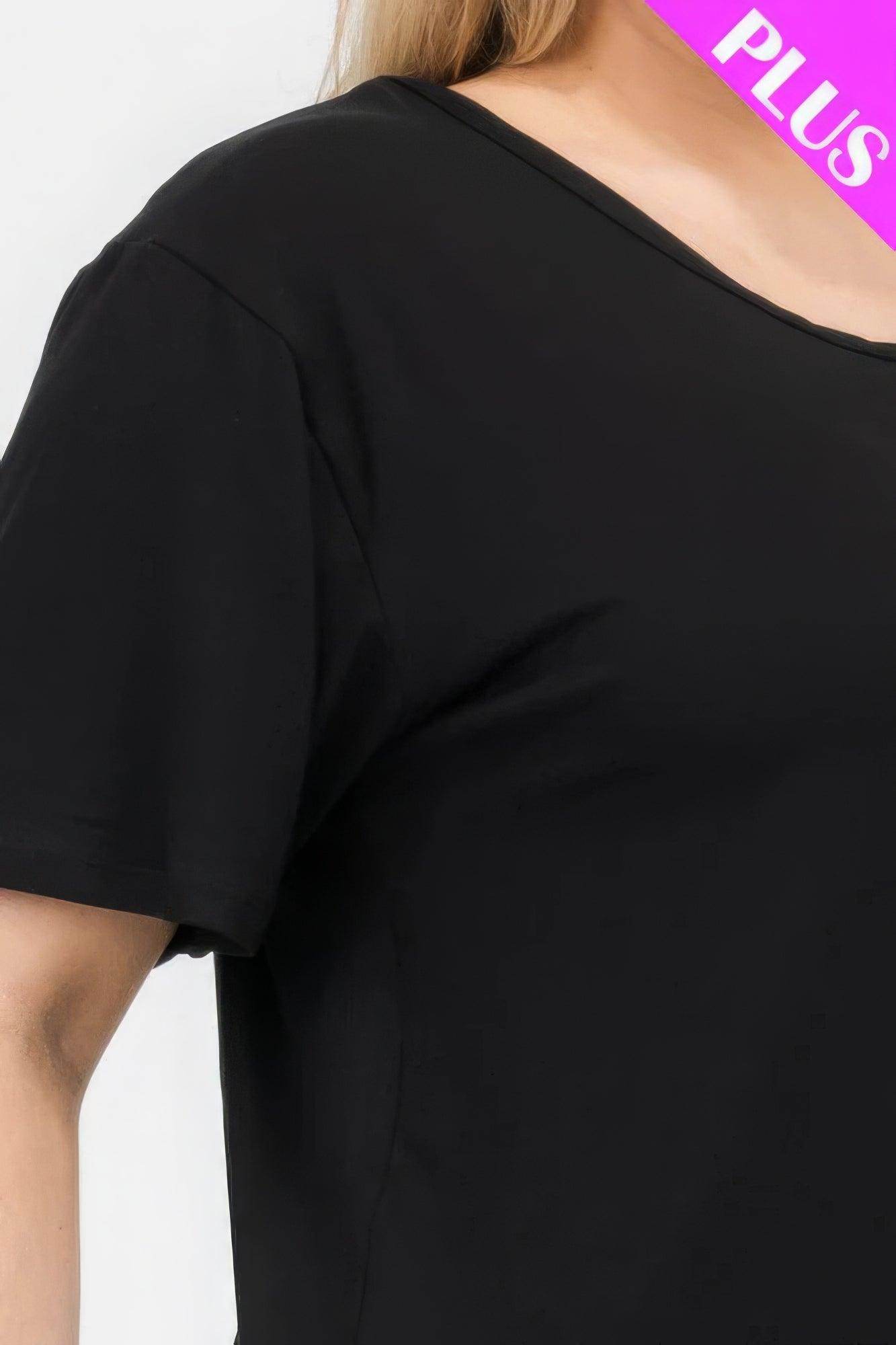 Women's Plus Size Basic Short Sleeve Shirts - VacationGrabs