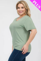 Women's Plus Size Basic Short Sleeve Shirts - VacationGrabs
