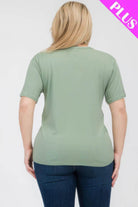 Women's Plus Size Basic Short Sleeve Shirts - VacationGrabs