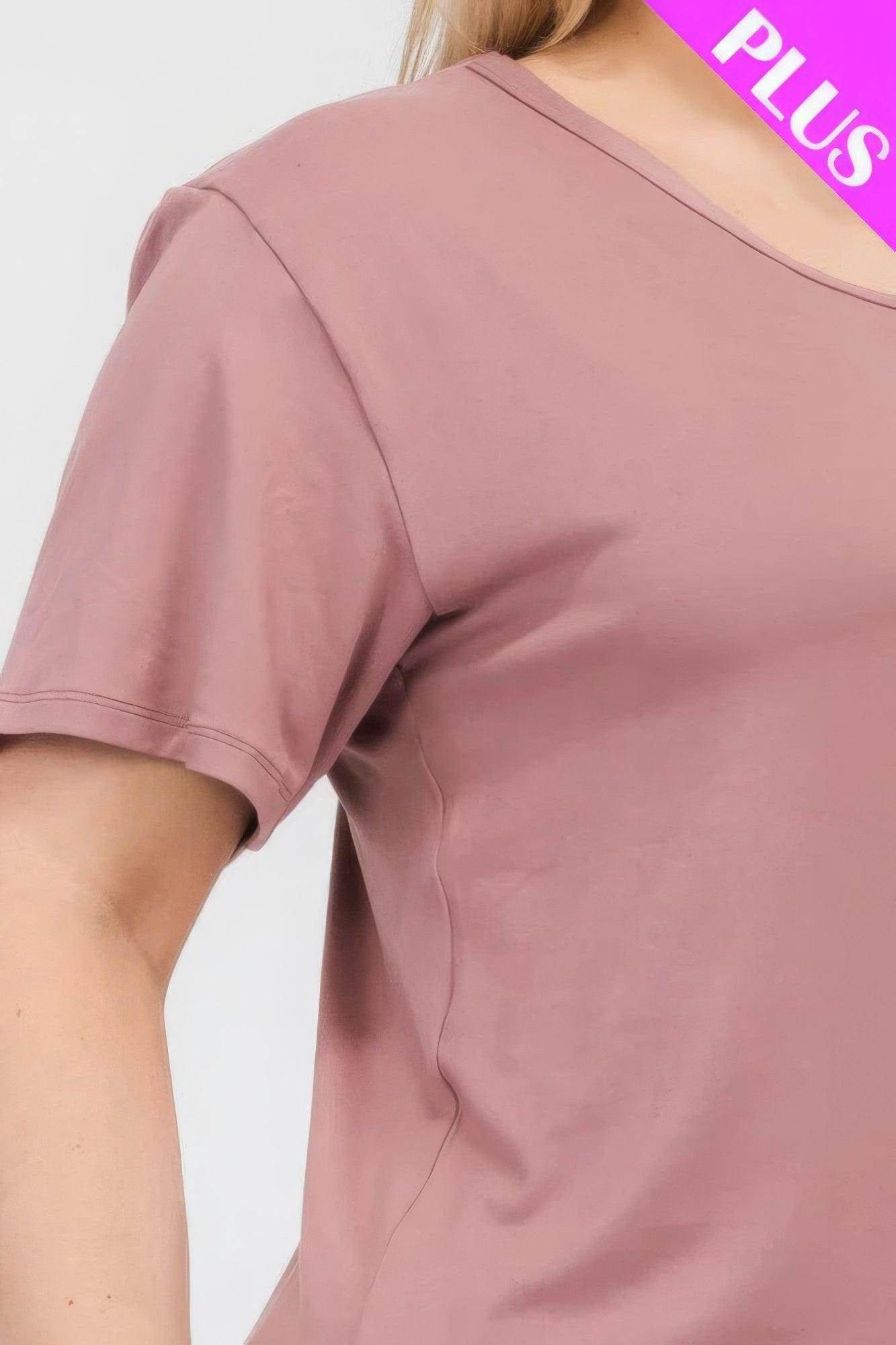 Women's Plus Size Basic Short Sleeve Shirts - VacationGrabs