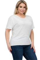 Women's Plus Size Basic Short Sleeve Shirts - VacationGrabs