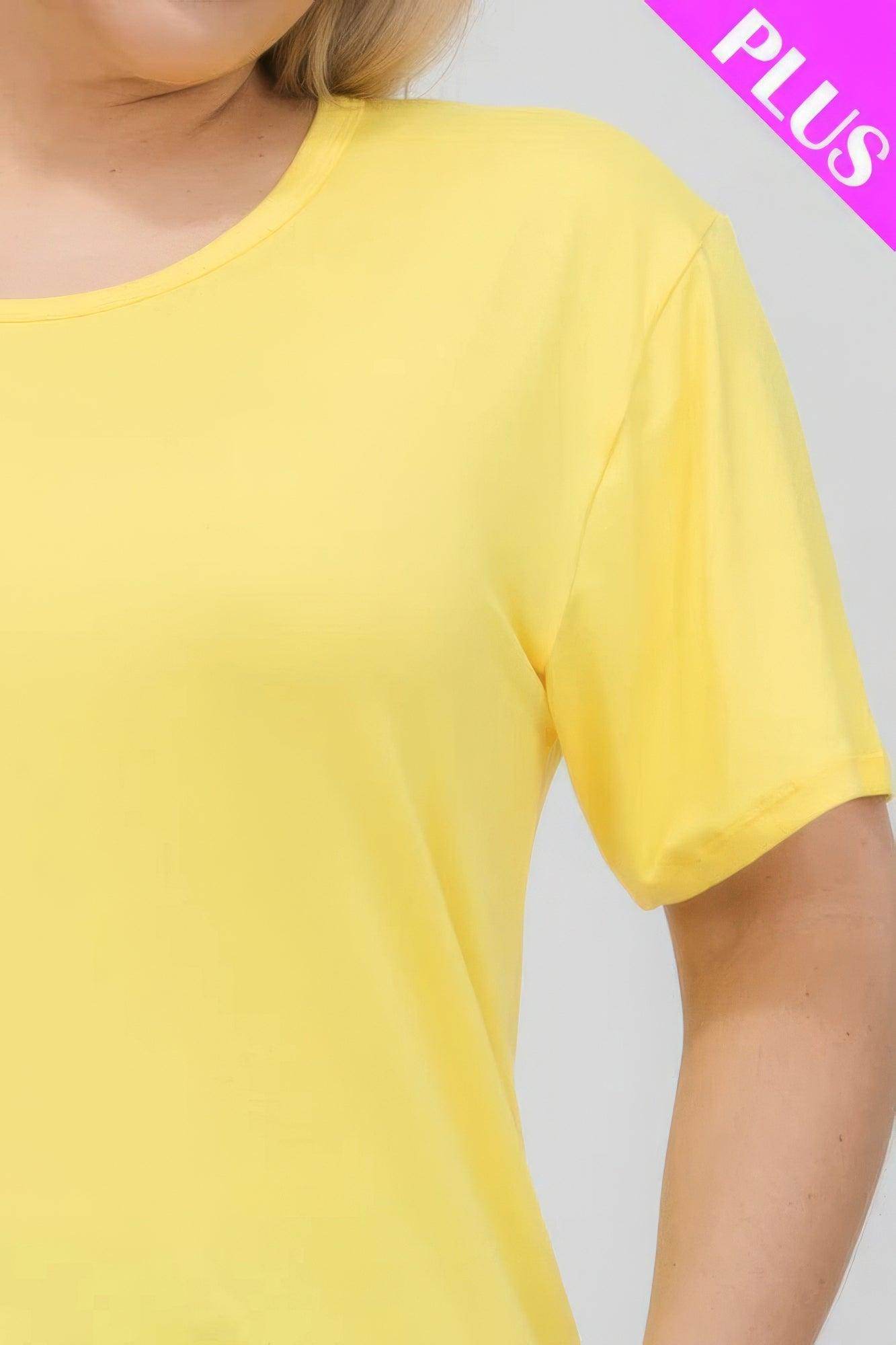 Women's Plus Size Basic Short Sleeve Shirts - VacationGrabs