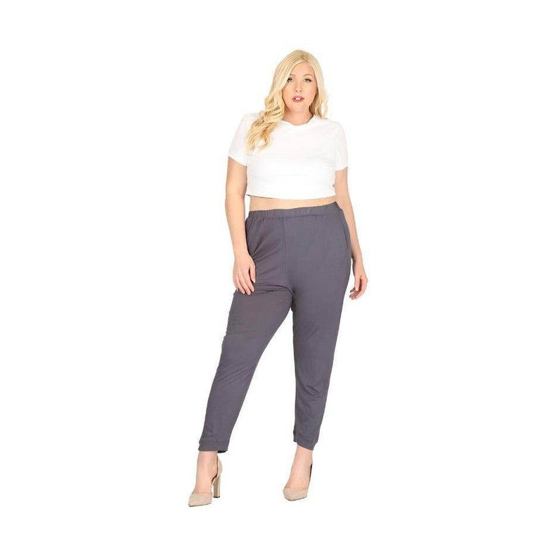 Plus Size High Waist Loose Fit Pants - VacationGrabs