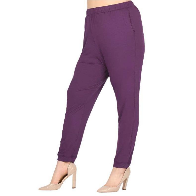 Plus Size High Waist Loose Fit Pants - VacationGrabs