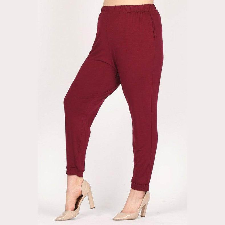 Plus Size High Waist Loose Fit Pants - VacationGrabs