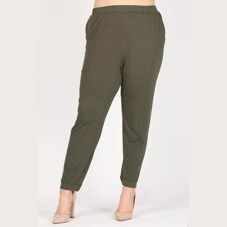 Plus Size High Waist Loose Fit Pants - VacationGrabs