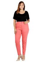 Plus Size High Waist Solid Stretch Jeans Pants - VacationGrabs