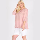Plus Size Ruffle Round Neck Top - VacationGrabs