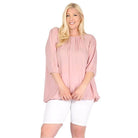 Plus Size Ruffle Round Neck Top - VacationGrabs