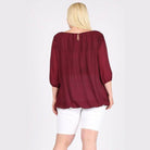 Plus Size Ruffle Round Neck Top - VacationGrabs