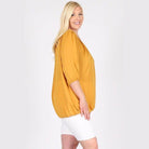 Plus Size Ruffle Round Neck Top - VacationGrabs