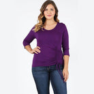 Plus Size Waist Tie Top - VacationGrabs