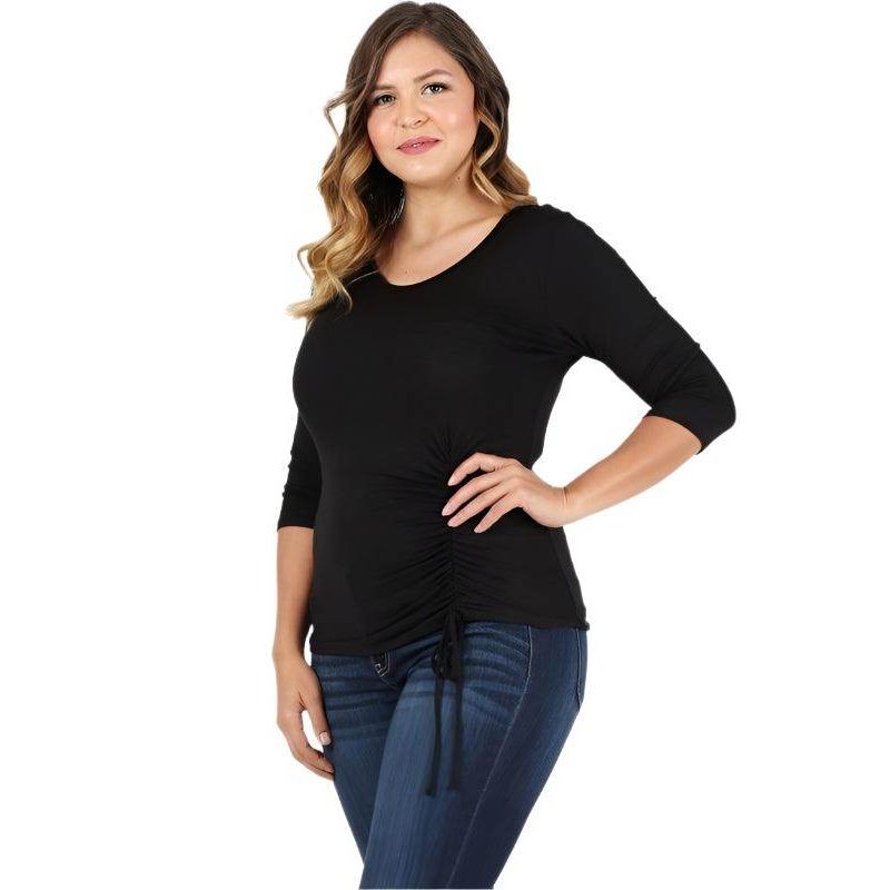 Plus Size Waist Tie Top - VacationGrabs