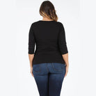 Plus Size Waist Tie Top - VacationGrabs