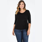Plus Size Waist Tie Top - VacationGrabs