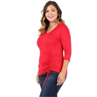 Plus Size Waist Tie Top - VacationGrabs