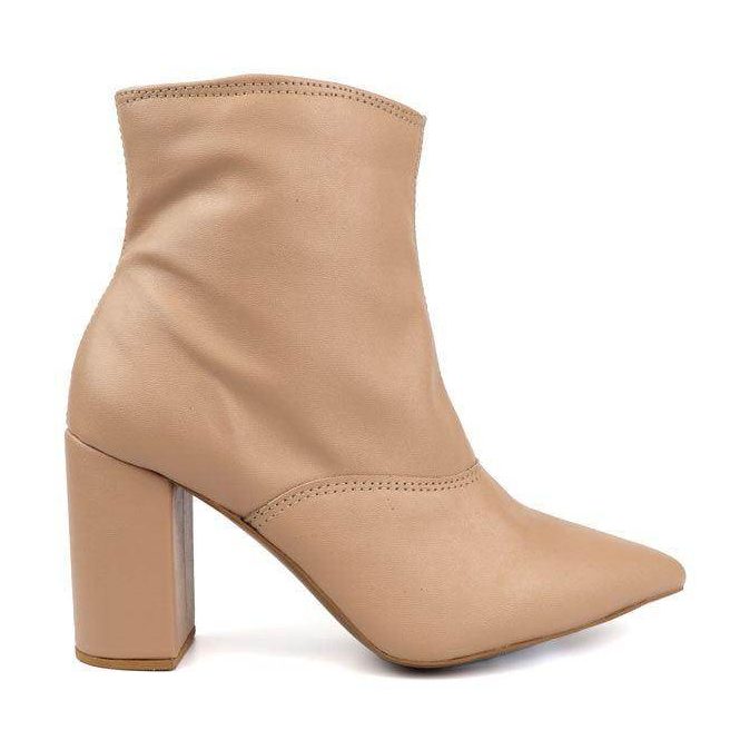 Pointed Toe Bootie with a Block Heel - VacationGrabs