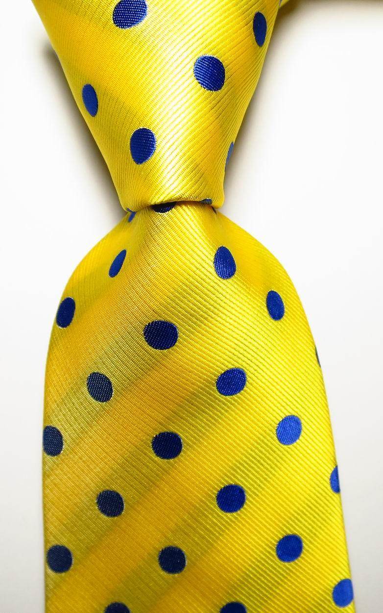 Men's Accessories - Ties Polka Dot Ties For Men 100% Silk Necktie Set Gold Green Pink