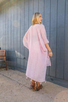 Pom Trimmed Jacquard Kimono - VacationGrabs