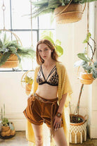 Pom Trimmed Jacquard Kimono - VacationGrabs