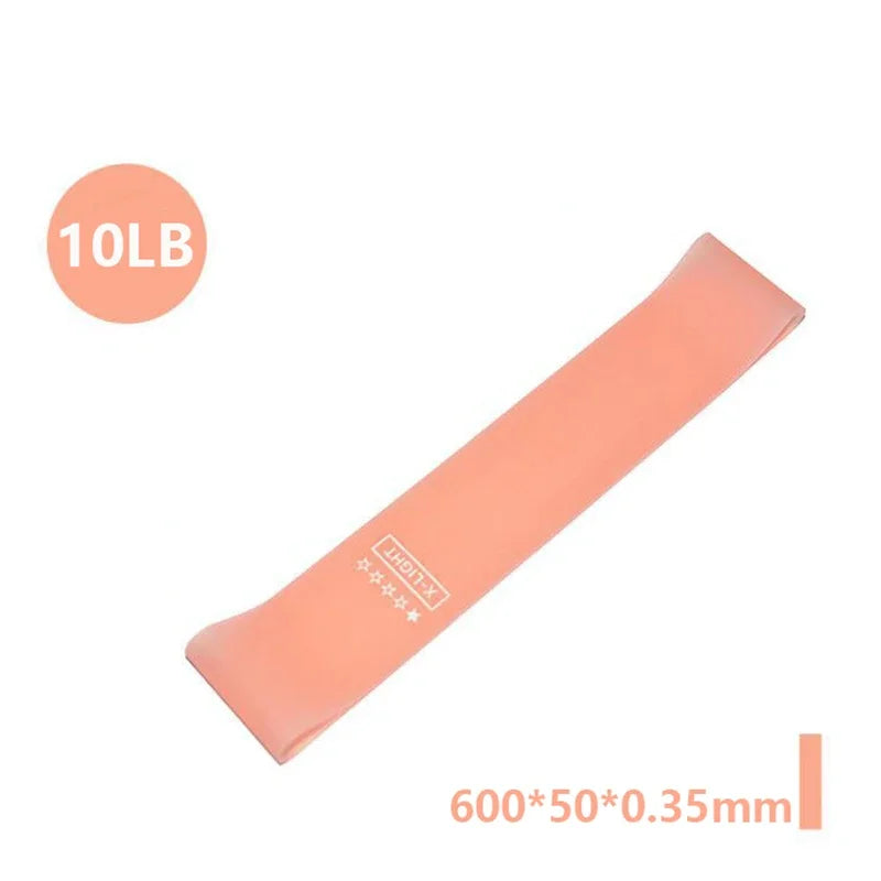 Peach portable resistance bands for women, 10LB, ideal for workouts