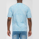 Powder Blue Bandana Print Tshirt - VacationGrabs