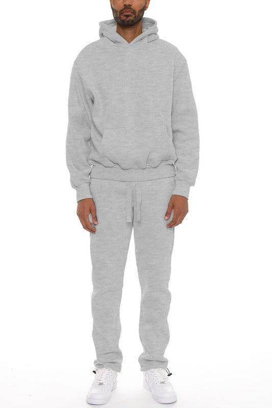 Mens Cotton Blend Hoodie Pants Set - VacationGrabs
