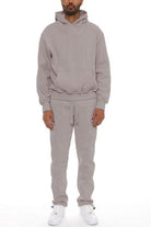 Mens Cotton Blend Hoodie Pants Set - VacationGrabs