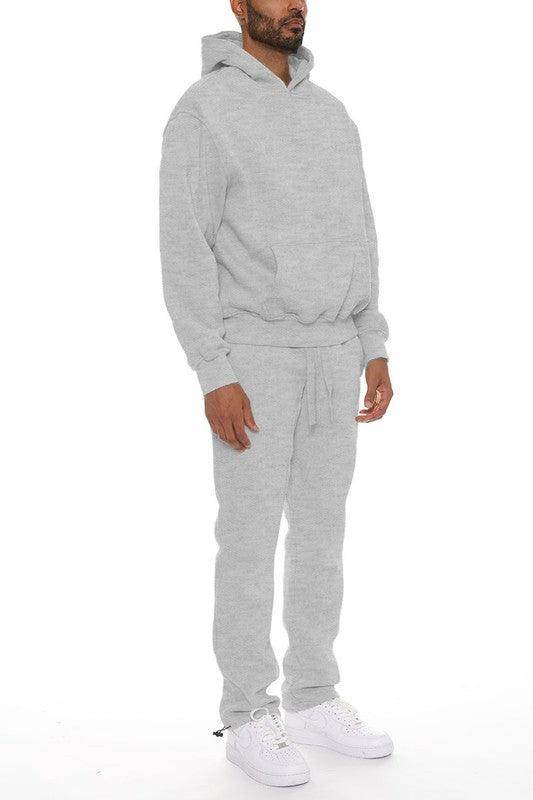 Mens Cotton Blend Hoodie Pants Set - VacationGrabs