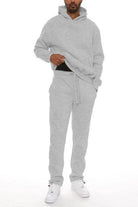 Mens Cotton Blend Hoodie Pants Set - VacationGrabs