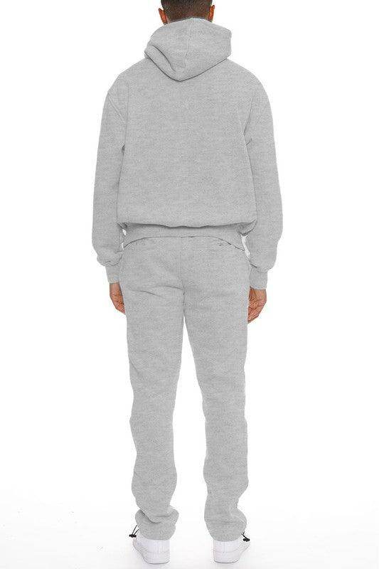 Mens Cotton Blend Hoodie Pants Set - VacationGrabs