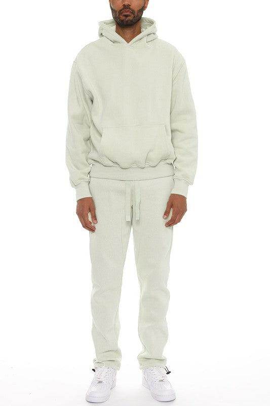 Mens Cotton Blend Hoodie Pants Set - VacationGrabs