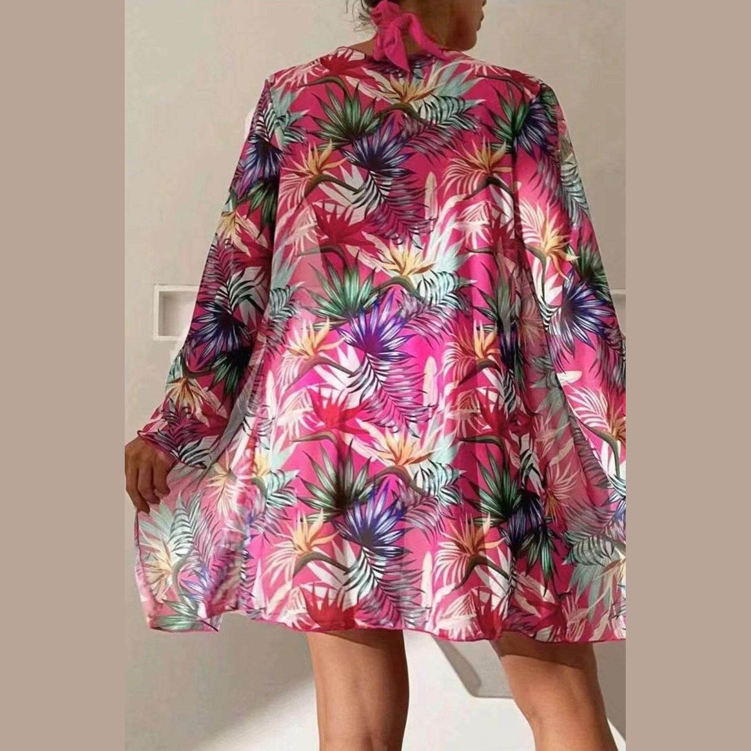 Printed Halter Neck Three-Piece Swim Set - VacationGrabs