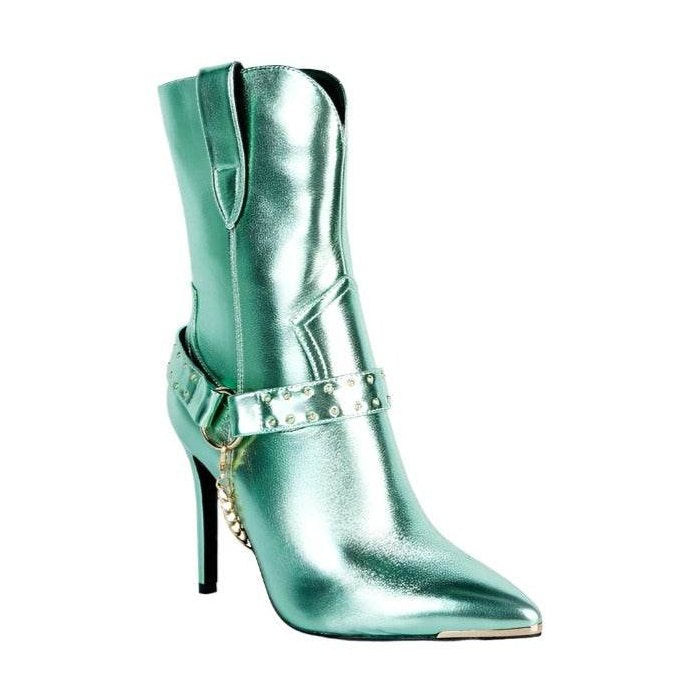 Pro Tip High Heeled Cult Ankle Boot - VacationGrabs