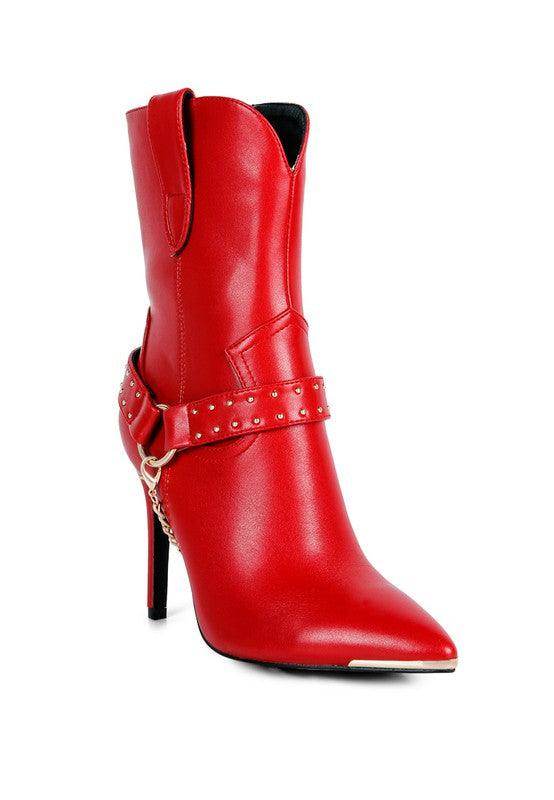 Pro Tip High Heeled Cult Ankle Boot - VacationGrabs
