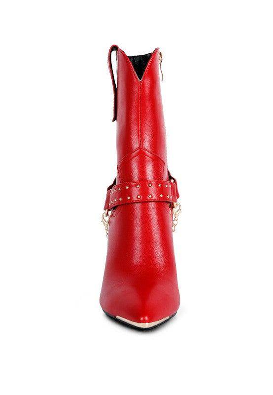 Pro Tip High Heeled Cult Ankle Boot - VacationGrabs