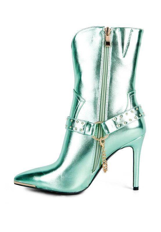 Pro Tip High Heeled Cult Ankle Boot - VacationGrabs