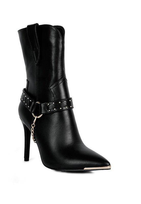 Pro Tip High Heeled Cult Ankle Boot - VacationGrabs