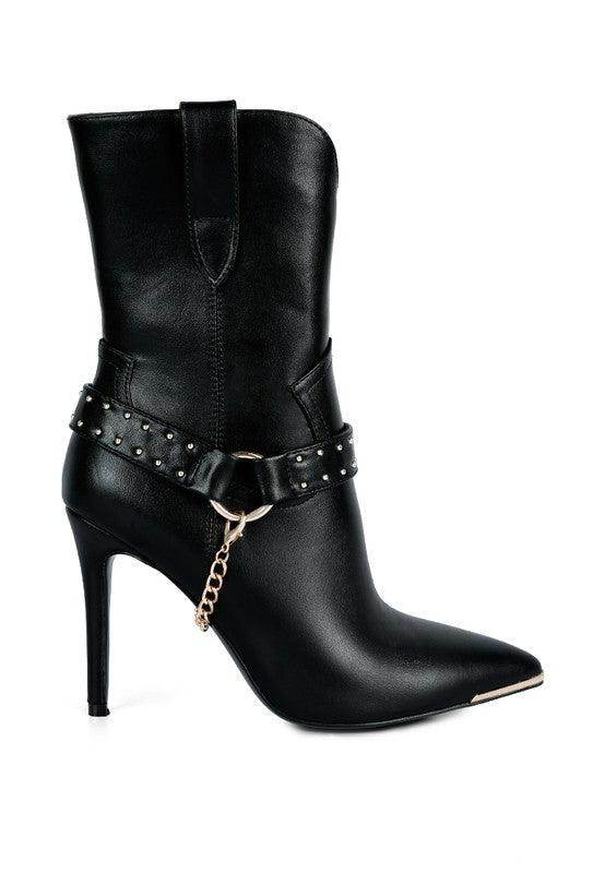 Pro Tip High Heeled Cult Ankle Boot - VacationGrabs