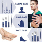Professional nail grooming set for men with tools for facial care hand care and foot care by VacationGrabs