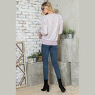 Andante USA women's puff sleeve top for casual outings in soft pink with stylish design