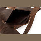 Quality leather travel backpack interior with spacious compartment and zipper closure for organized packing