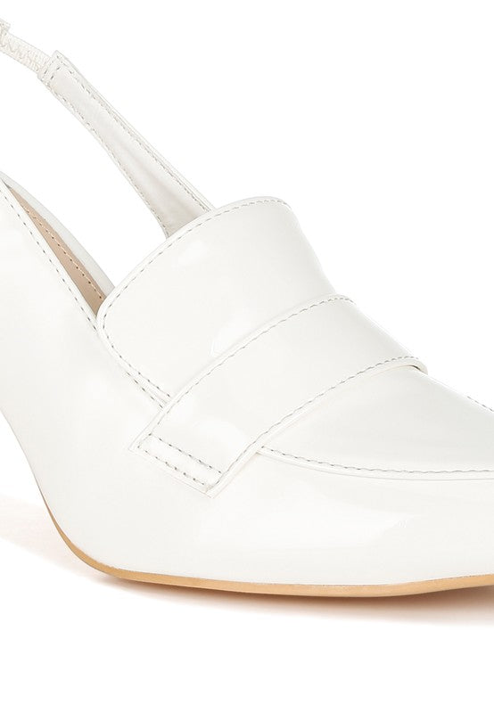 white women's slingback loafer sandals for stylish casual wear