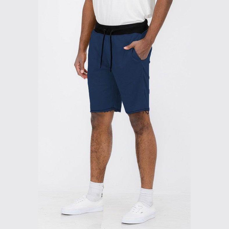 Mens Raw Hem Sweat Shorts - VacationGrabs