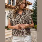 Raw Hem Ruffled Cap Sleeve Denim Jacket - VacationGrabs