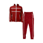 Red Jordan Tape Track Jacket Jogger Set - VacationGrabs