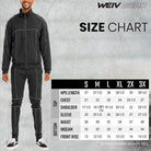 Mens 2pc Reflective Piping Track Sets - VacationGrabs